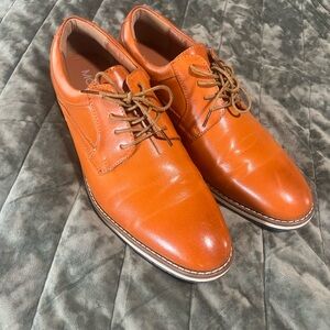 Men's Orange Leather Dress Shoes